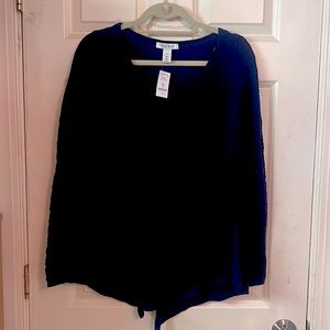 WHBM Navy Dressy Top Small NWT